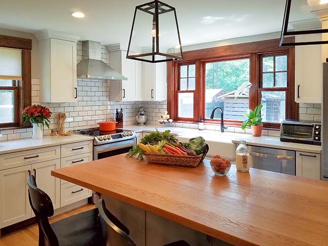 Transitional Farmhouse Kitchen by Bailow Architects