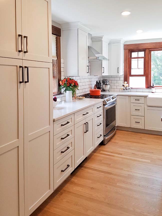 Transitional Farmhouse Kitchen by Bailow Architects