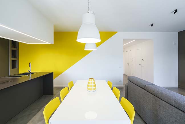 Diagonal Apartment in Rome by Brain Factory