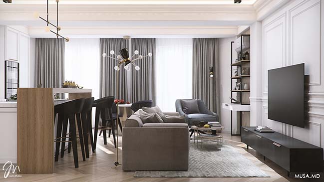 Cashmere: Neoclassic apartment by MUSA Studio