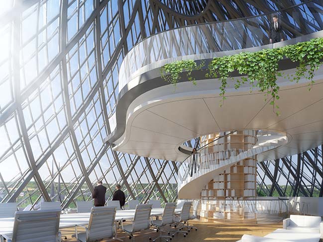 Metamorphosis of The Hotel Des Postes by Vincent Callebaut Architectures