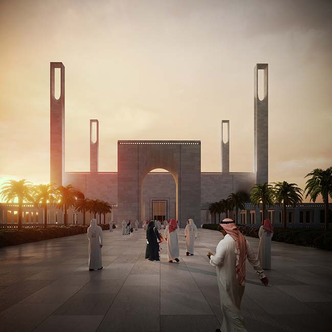 Iconic Mosque at Dubai Creek Harbor by Luca Poian Forms