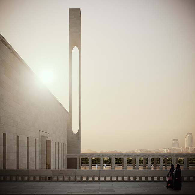 Iconic Mosque at Dubai Creek Harbor by Luca Poian Forms
