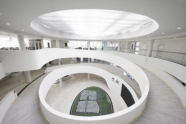Exhibition Center of Zhengzhou Linkong Biopharmaceutical Park by WSP ARCHITECTS