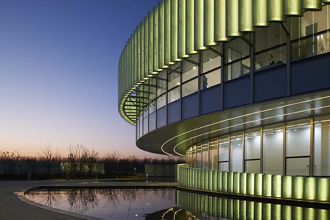 Exhibition Center of Zhengzhou Linkong Biopharmaceutical Park by WSP ARCHITECTS