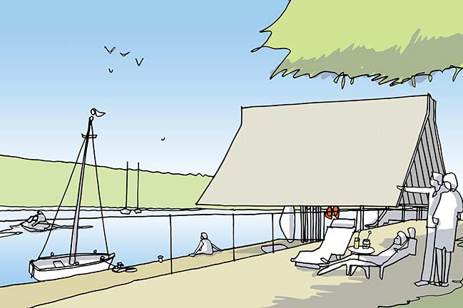 Contemporary boathouse in Newton Ferrers by Wimshurst Pelleriti