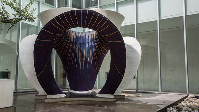 KnitCandela: a flexibly formed, thin concrete shell by Zaha Hadid Architects