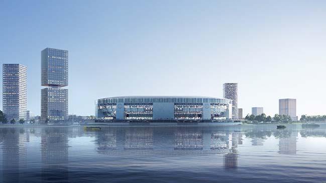 Feyenoord City in Rotterdam by OMA