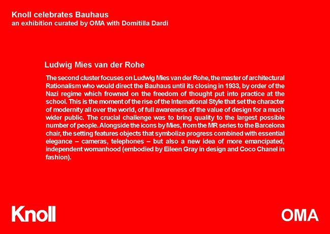 Knoll presents Bauhaus Exhibition by OMA / Ippolito Pestellini Laparelli