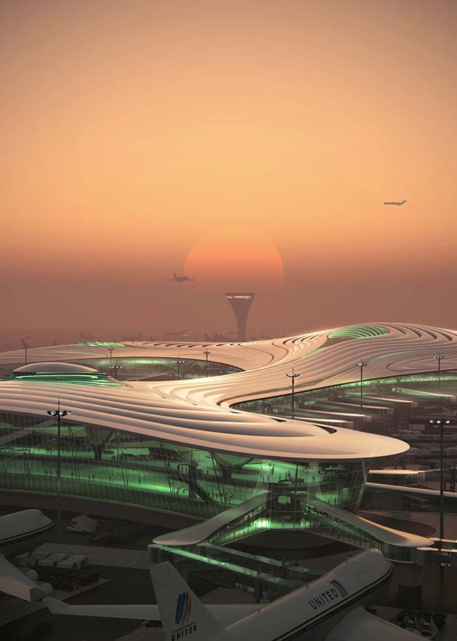 MAD Architects releases design of Harbin Taiping International Airport's Terminal 3