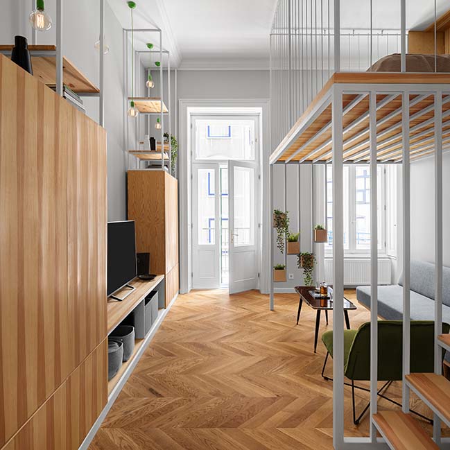 Apartment V in Budapest by Architres Studio