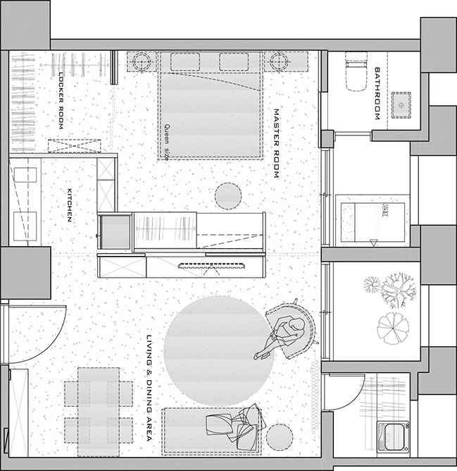 Single lady Apartment by Awork.Design Studio