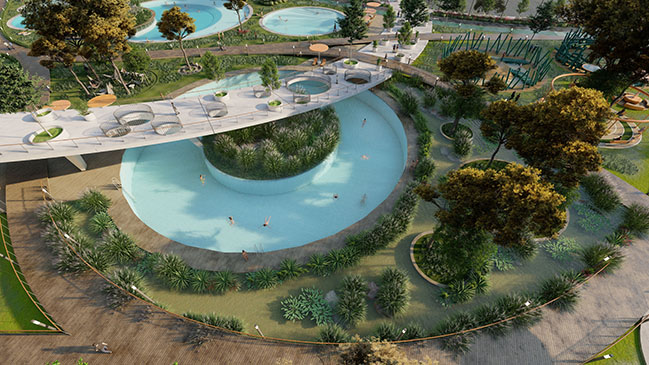 Jamsil Hangang Park Natural Swiming Pools by 100architects