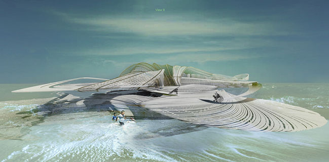 Recycled Ocean Plastic Resort by Margot Krasojević Architects