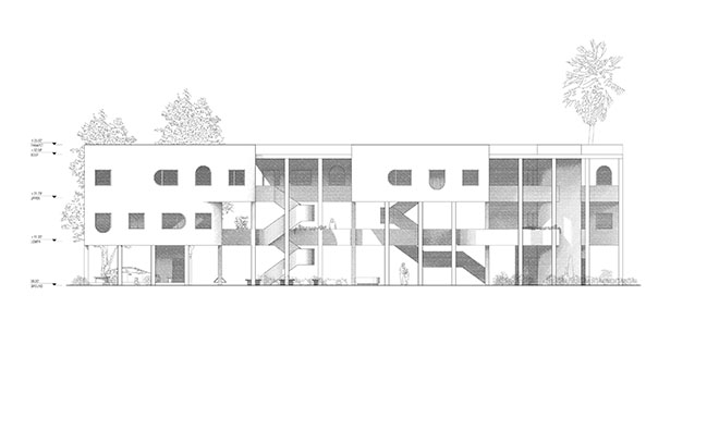 Architensions designs a speculative cooperative fourplex in Los Angeles