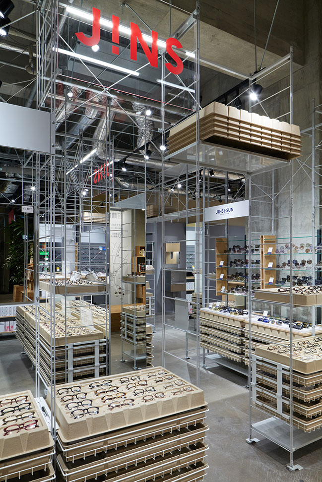 JINS Sharestar Hakodate shop by Jo Nagasaka / Schemata Architects