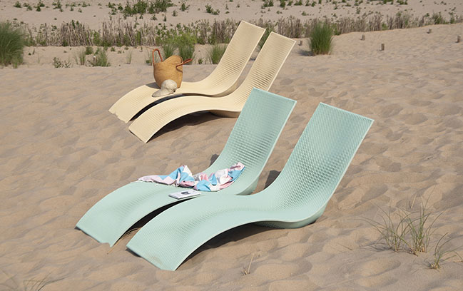 The New Raw crafts beach furniture from upcycled marine plastic waste in Greece