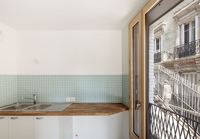 14 social housing units and two business premises in Paris-Montmartre by mobile architectural office