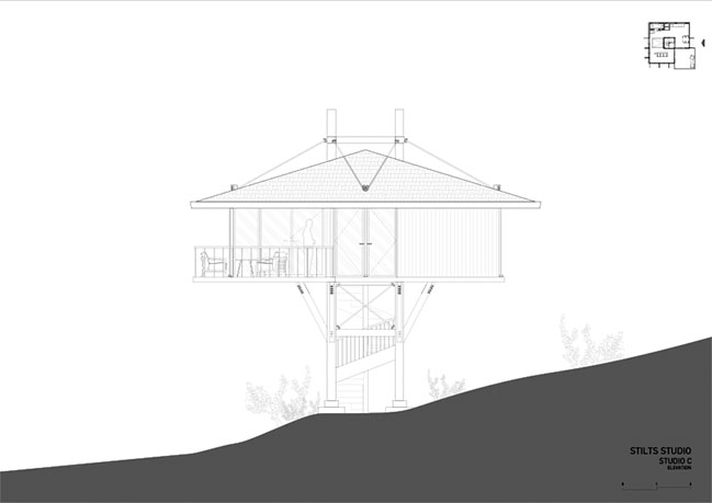 Steel TreeHouse C by Stilt Studios - your home between the treetops