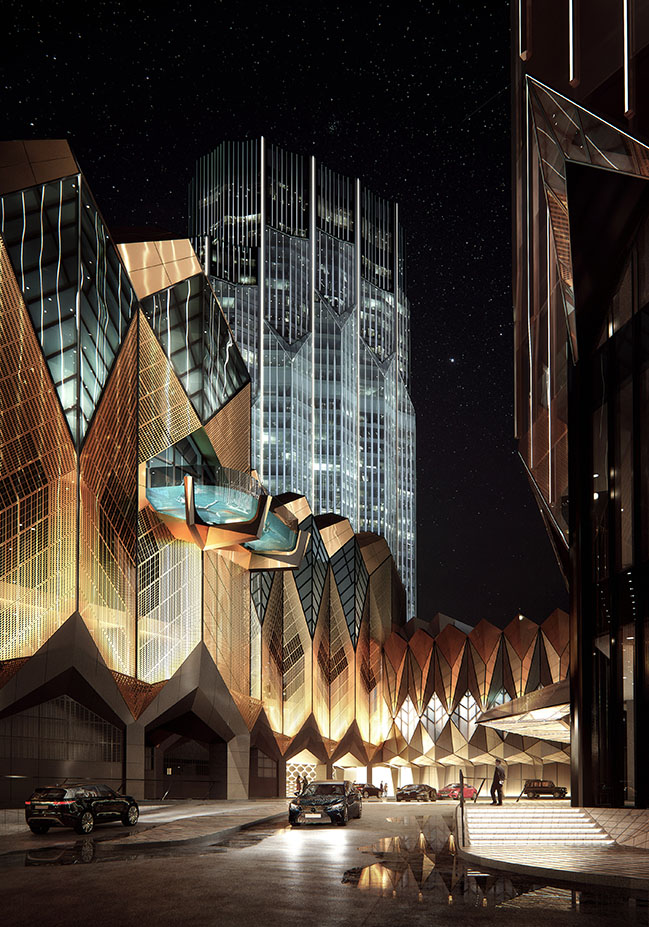 Studio City Phase 2 by Zaha Hadid Architects construction reaches full height in Macau, China