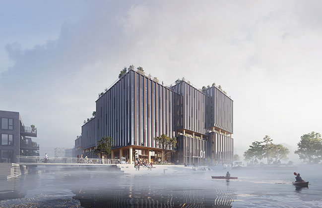 Henning Larsen Reveals Design Large Timber Building in Copenhagen
