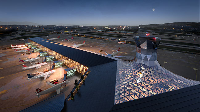 Team BIG + HOK win Global Zurich Airport Competition with timber design