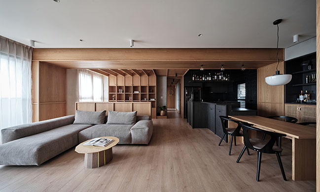 fws_work brings a sense of tranquility into an apartment in Taiwan