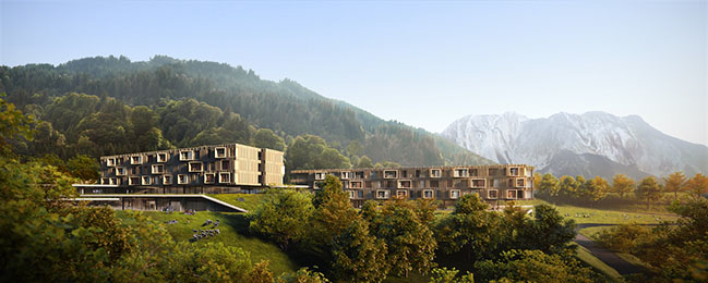 Vudafieri-Saverino Partners studio designed Falkensteiner Hotel Montafon 5 star interiors
