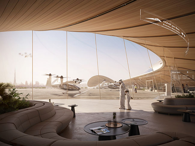 Foster + Partners revealed concept design for Dubai vertiport terminal