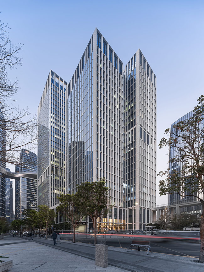 gmp completes office tower blocks for Networked Urban Spaces in Shenzhen