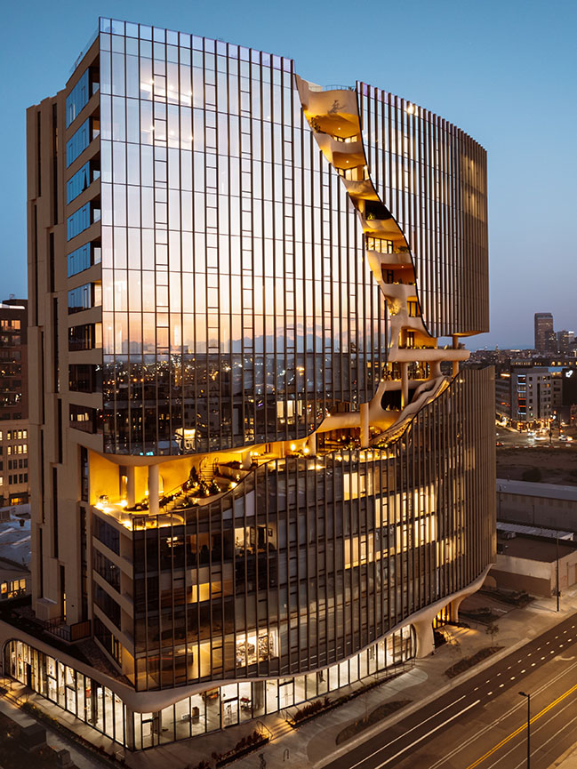 Ma Yansong/MAD Architects Unveil One River North: A Cracked-Open Canyon in the Heart of Denver