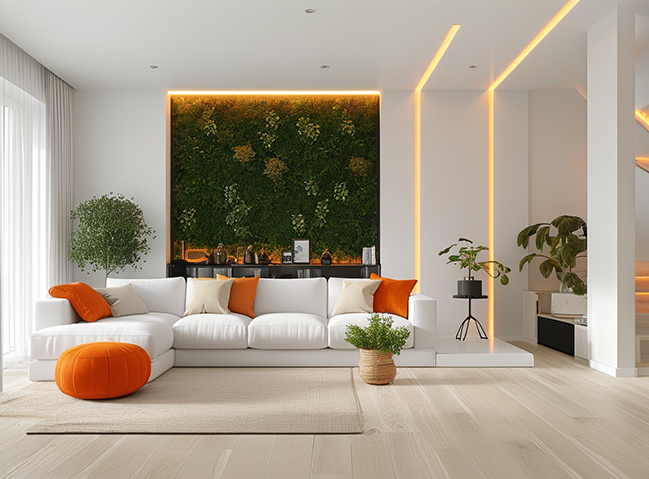 Stunning living room design ideas with white and orange colors [Update 2024]