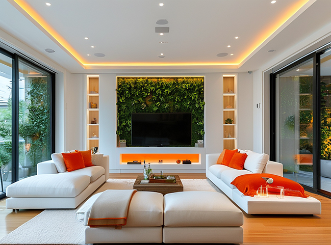 Stunning living room design ideas with white and orange colors [Update 2024]