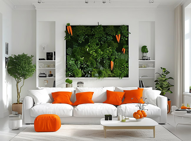 Stunning living room design ideas with white and orange colors [Update 2024]