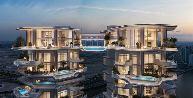 Foster + Partners revealed designs for luxury residential towers in Dubai’s Marasi Marina