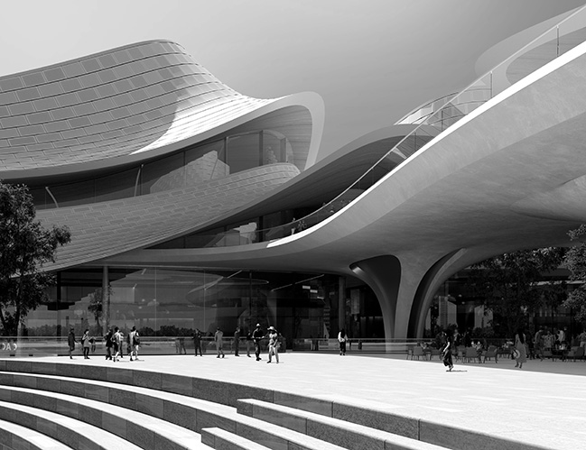 Zhejiang Shaoxing Shangyu District Cao'e River Culture and Art Centre by ZHA