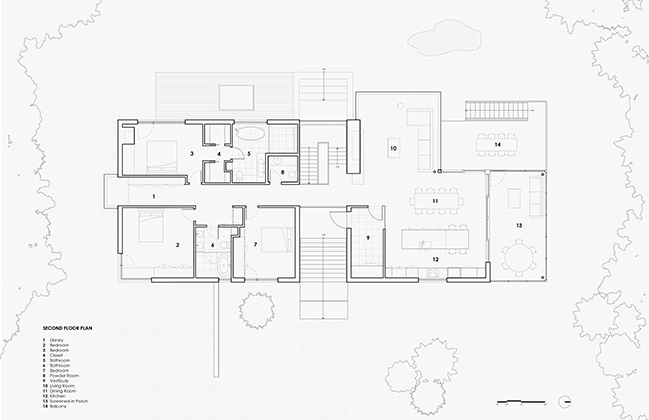 Contemporary home between lake and forest by LOCUS architecture+design