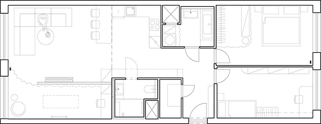 Waterfall Apartment by Iva Hajkova Studio