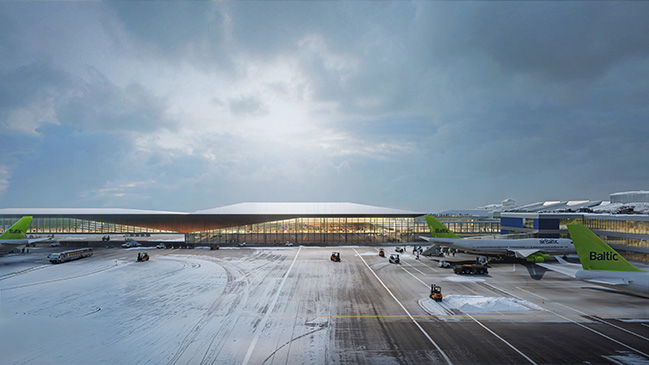 ZHA wins the architectural competition to design the new arrivals terminal at Vilnius Airport