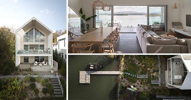 Versant clair Residence by Muuk Architecture | A discreet and luminous home on the shores of Lake Brome