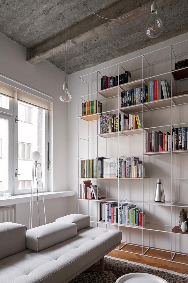 Functionalist Apartment with Pink Piggy by Martin Cenek Architecture