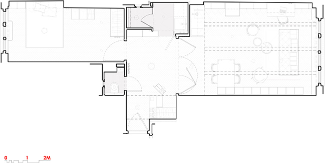 Functionalist Apartment with Pink Piggy by Martin Cenek Architecture