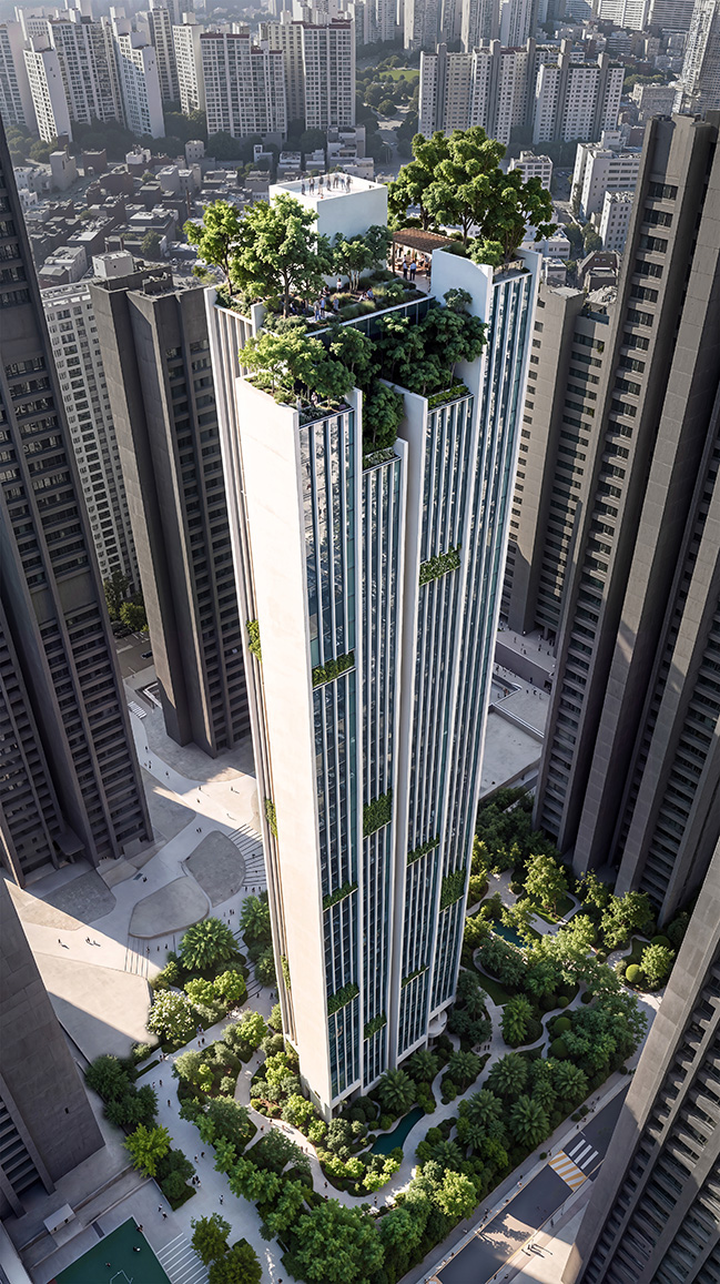 Climate Adaptive Tower for Seoul by CRA-Carlo Ratti Associati