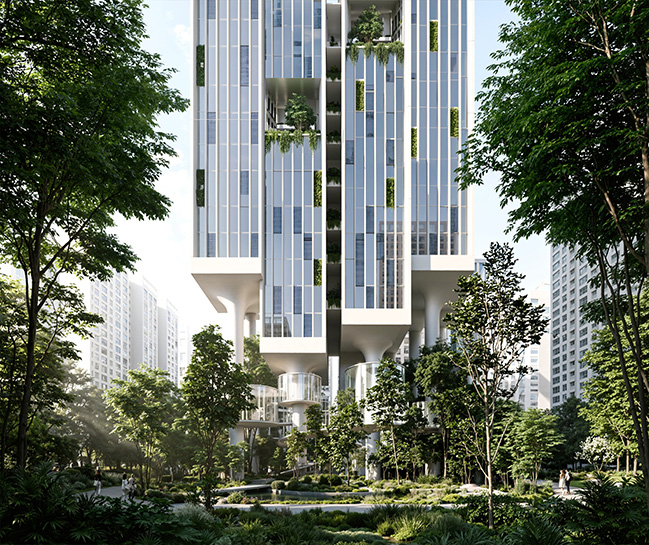 Climate Adaptive Tower for Seoul by CRA-Carlo Ratti Associati