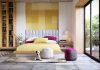 Modern bedroom design with yellow tone