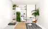 Modern apartment design with numerous plants