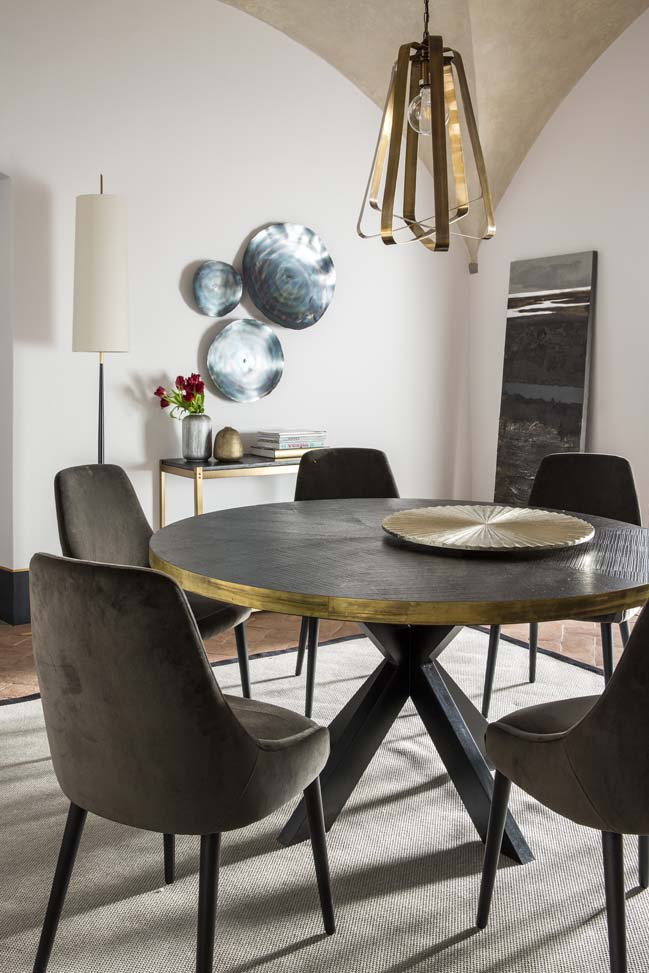 By Claudia Pelizzari Interior Design, Arteriors Halton Dining Table